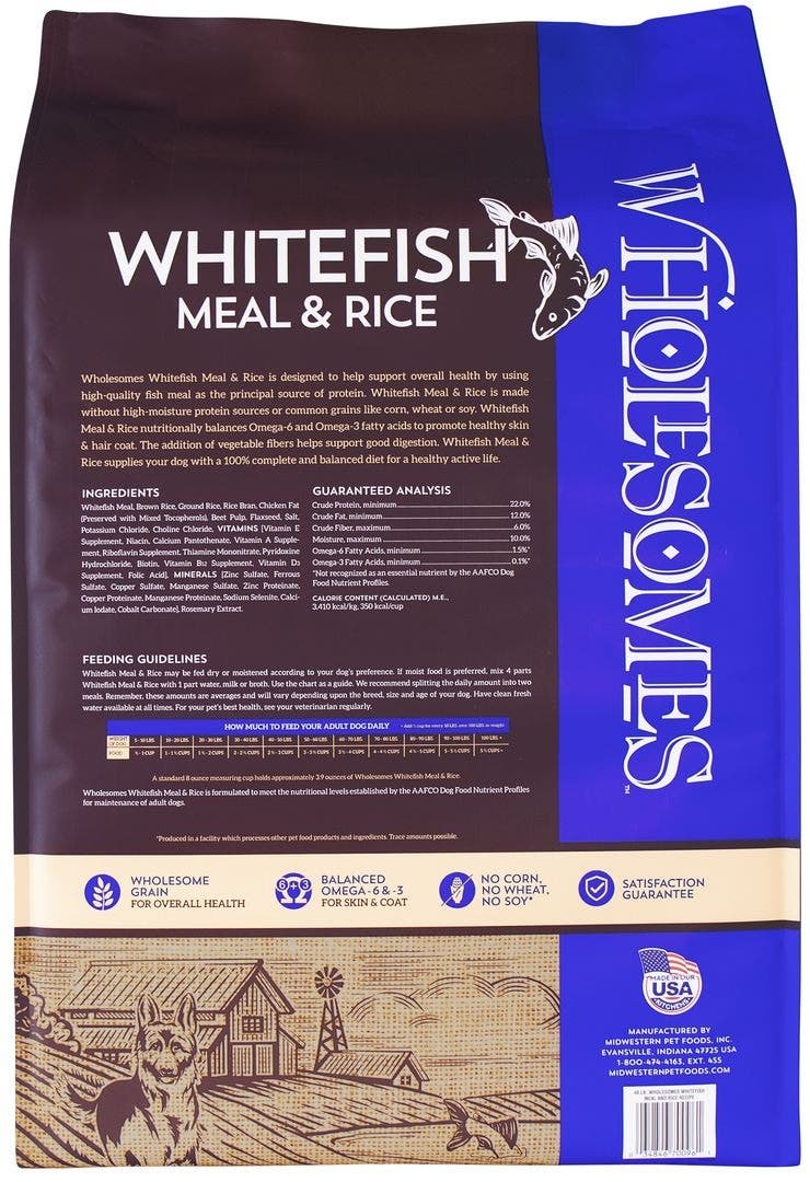SPORTMiX Wholesomes Whitefish Meal & Rice Dry Dog Food, 40 lb Bag