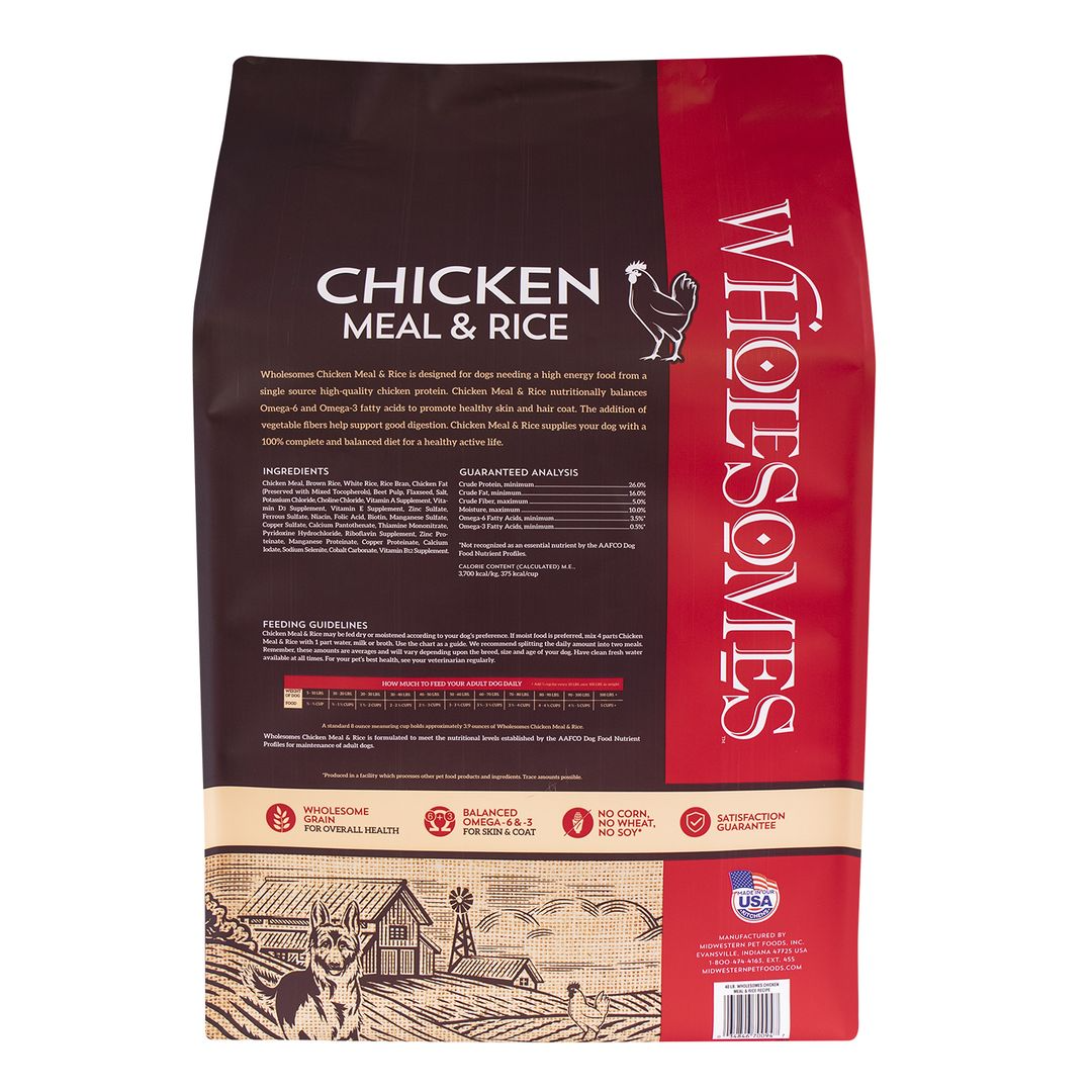 Sportmix Wholesomes Chicken Meal & Rice Dog Food 40 lb Bag