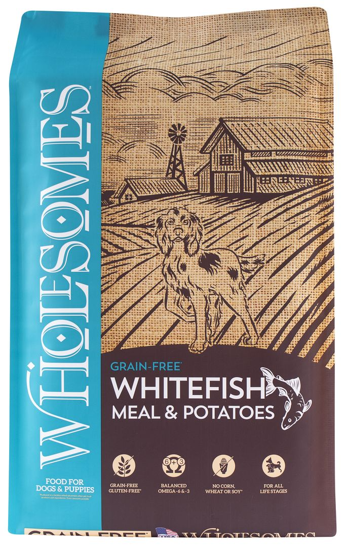 SPORTMiX Wholesomes Dog Food, Dry, Grain-Free, Whitefish & Potatoes Flavor, 35 lb