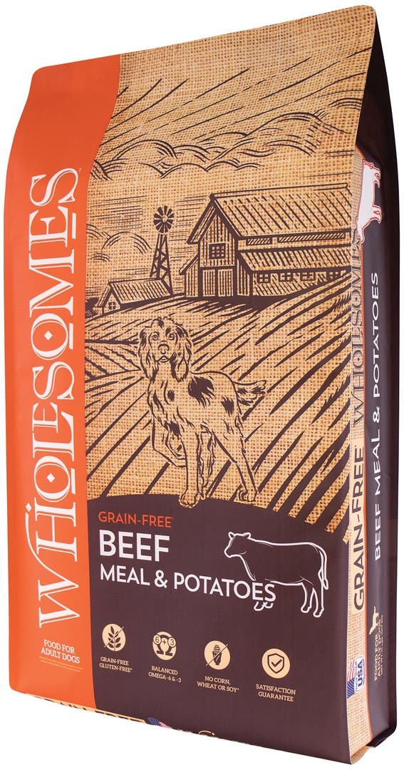 SPORTMiX Wholesomes Dog Food, Dry, Beef, Rice Flavor, 40 lb Bag
