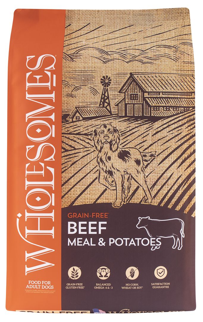 SPORTMiX Wholesomes Dog Food, Dry, Beef, Rice Flavor, 40 lb Bag
