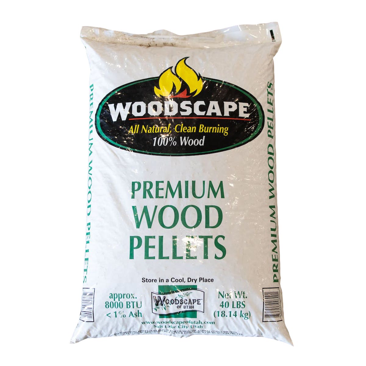 Woodscape Premium Fuel Pellets, 40 lb Bag (Pallet Discount Pricing)