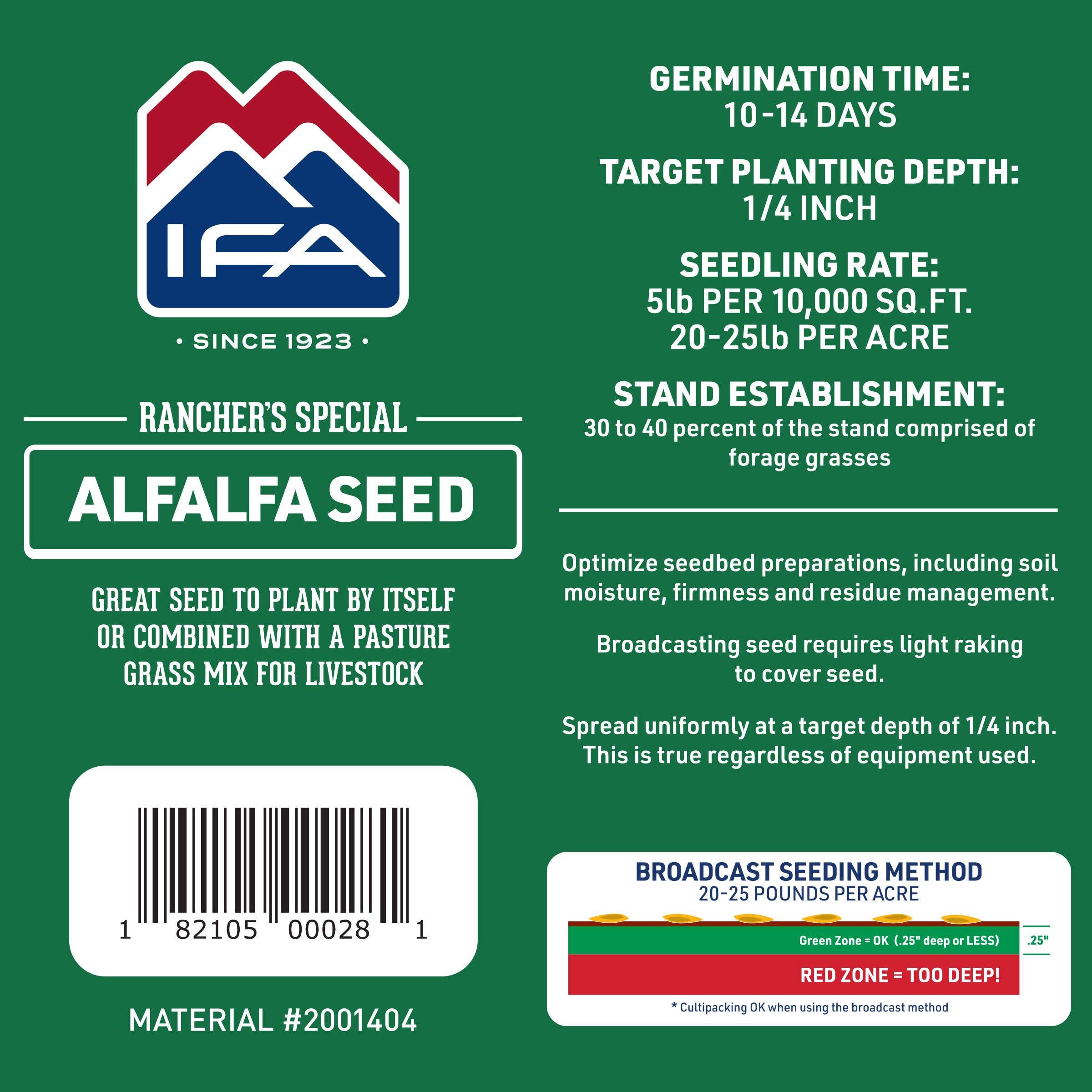 IFA Rancher's Special Alfalfa Seed, 5 Lb. Bag