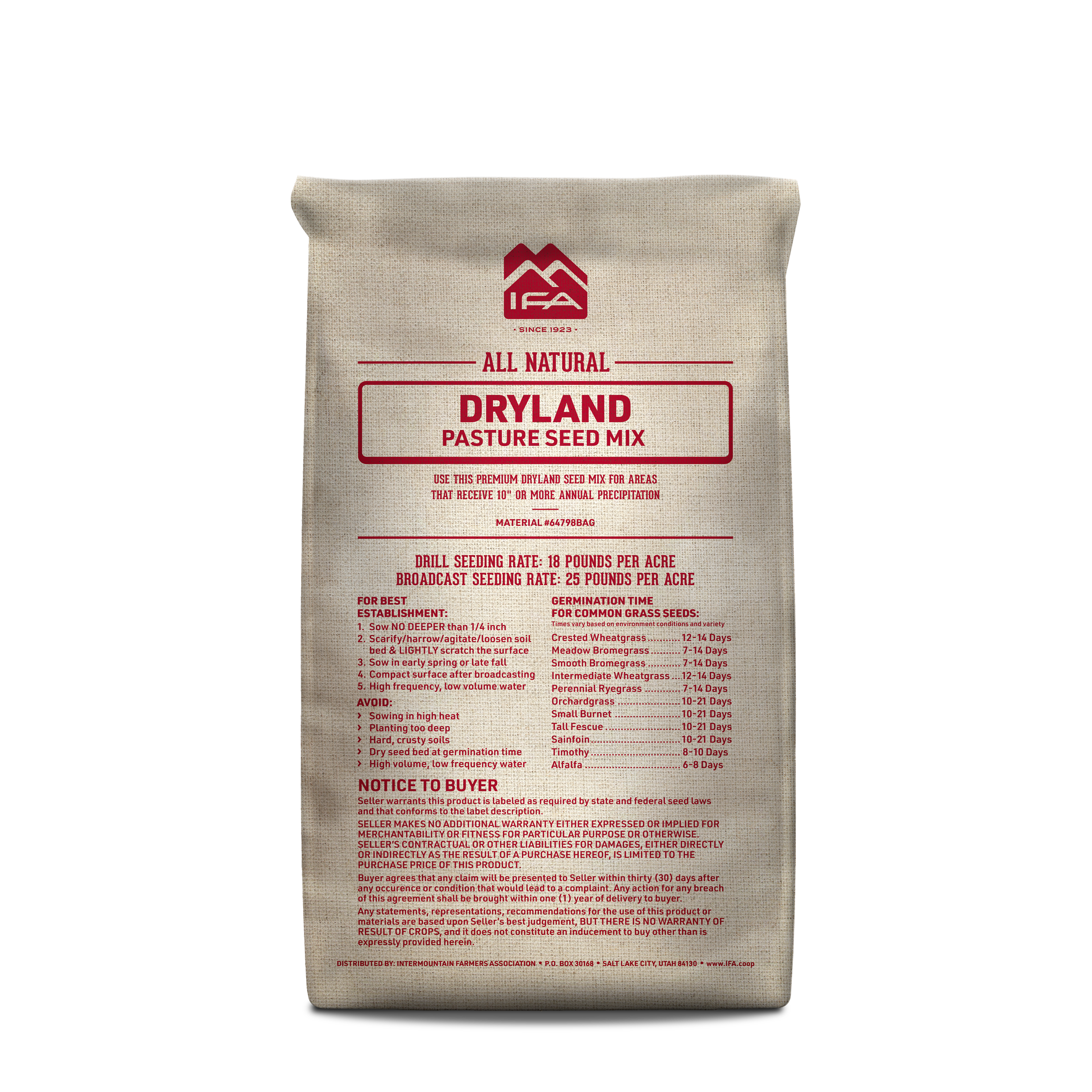 Dryland Pasture Seed Mix, 25 Lb.