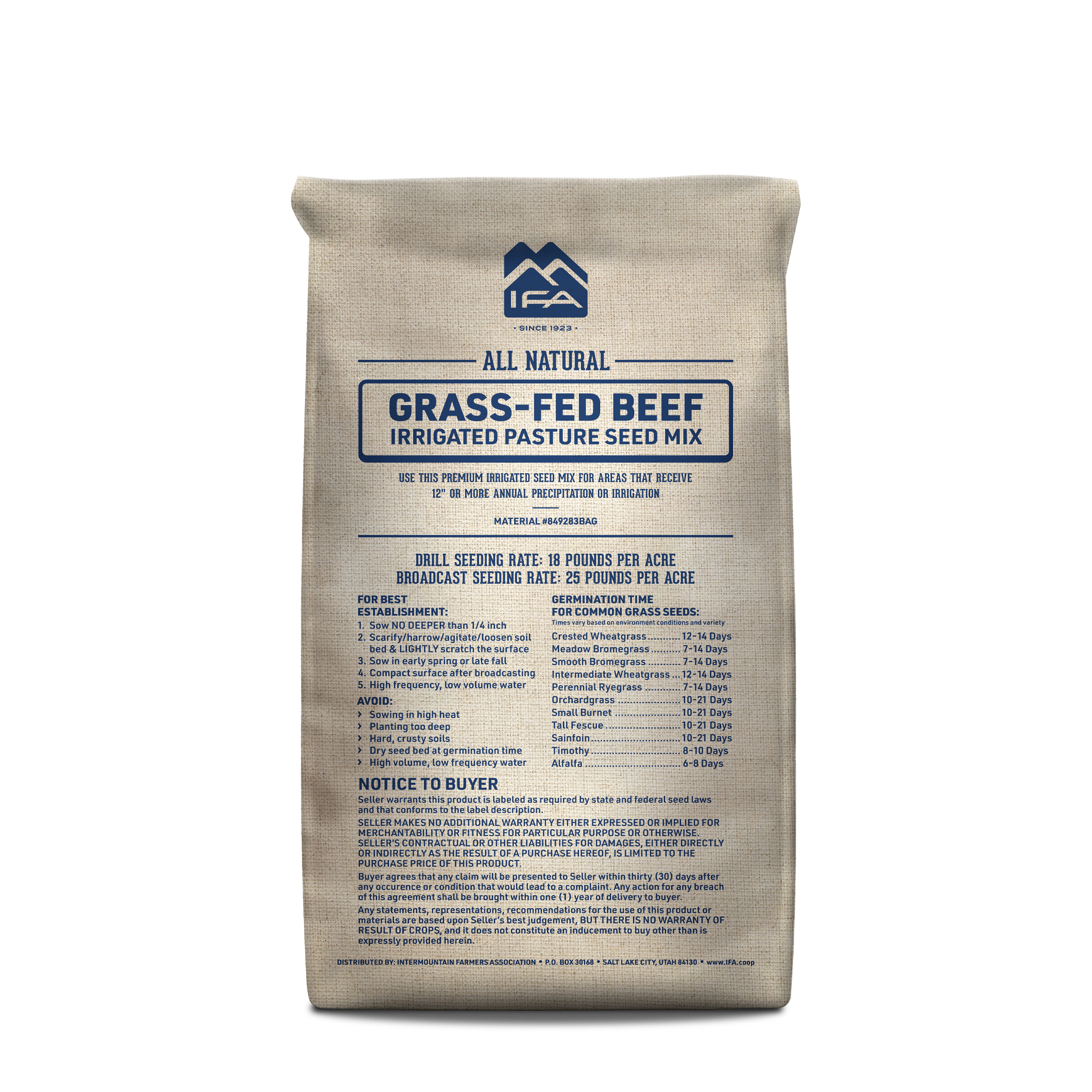 IFA Grass Fed Beef Pasture Mix, 25 Lb.