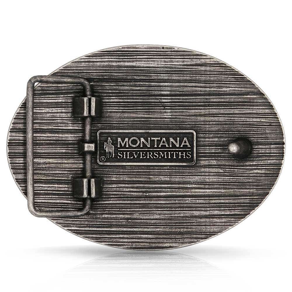 Montana Silversmiths Cowboy Up Barbed Wire Belt Buckle