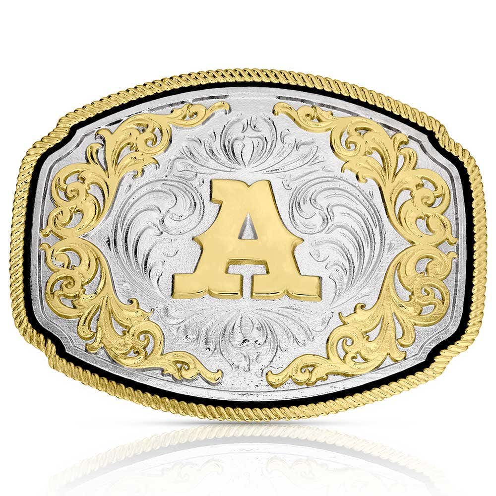 Montana Silversmiths Western Initial Belt Buckle – A