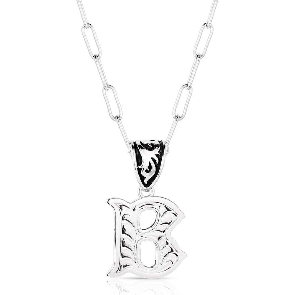 Montana Silversmiths Western Initial Necklace B