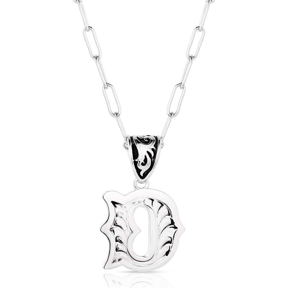 Montana Silversmiths Western Initial Necklace D