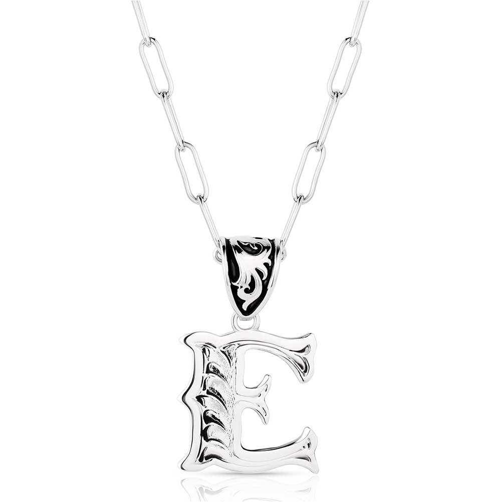Montana Silversmiths Western Initial Necklace E