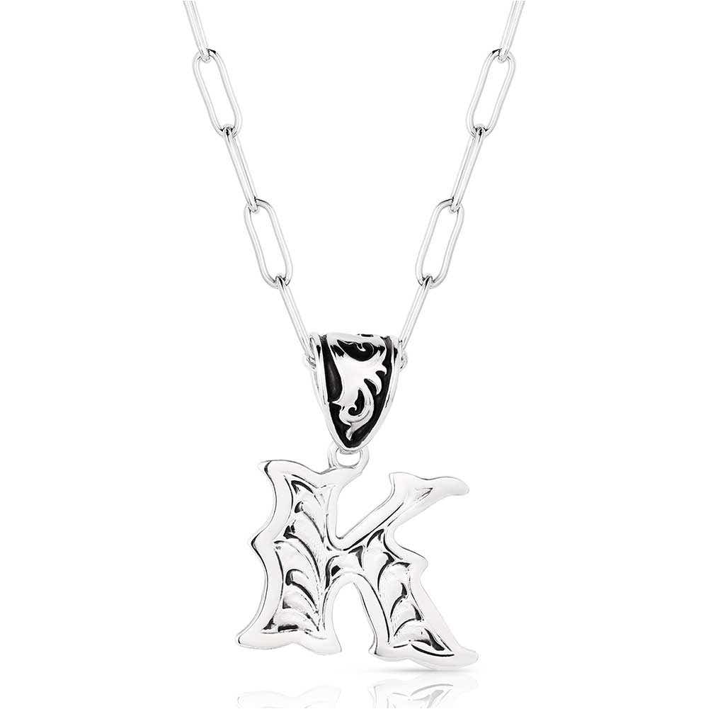 Montana Silversmiths Western Initial Necklace K
