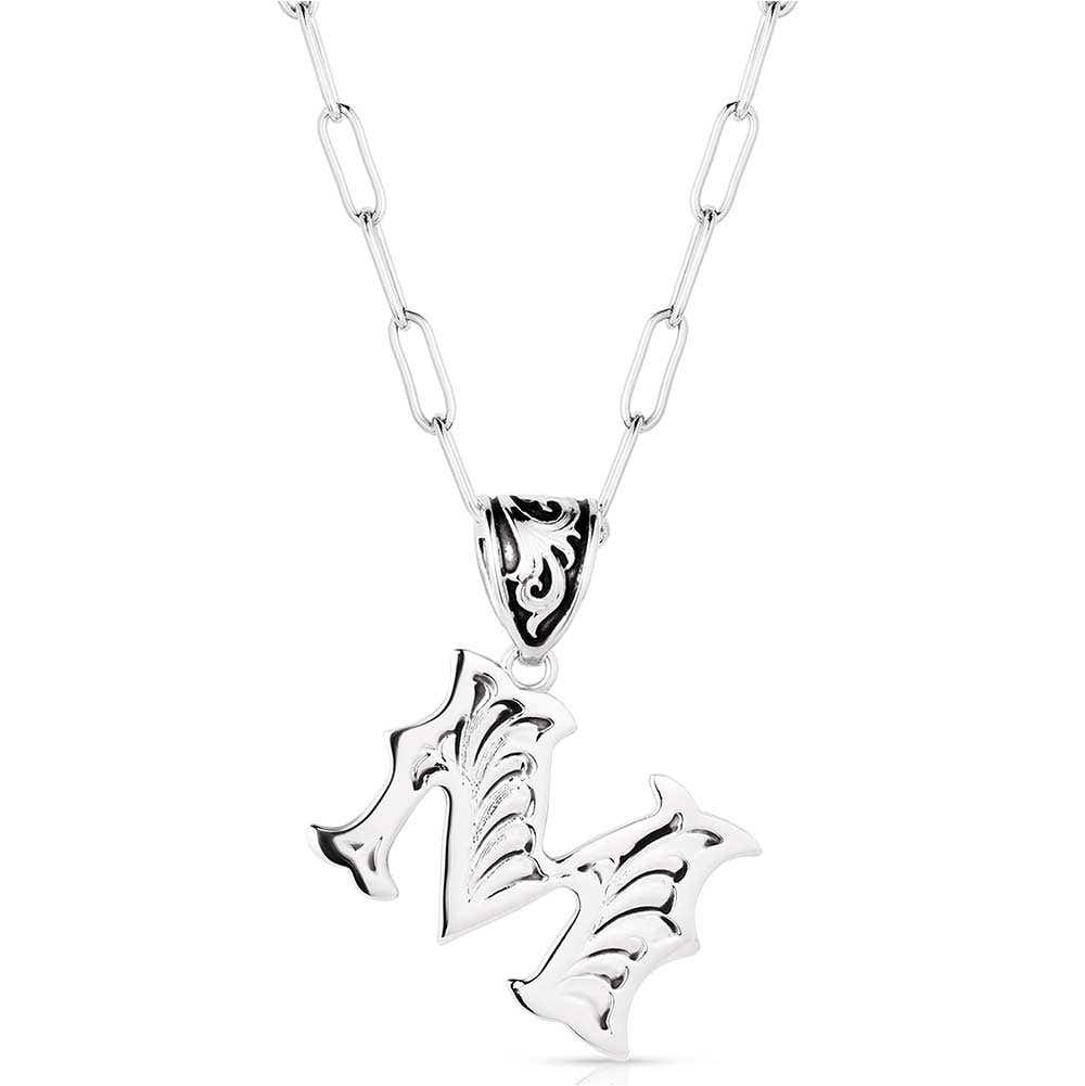 Montana Silversmiths Western Initial Necklace M