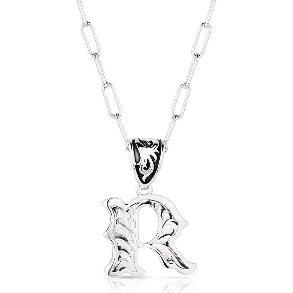 Montana Silversmiths Western Initial Necklace R