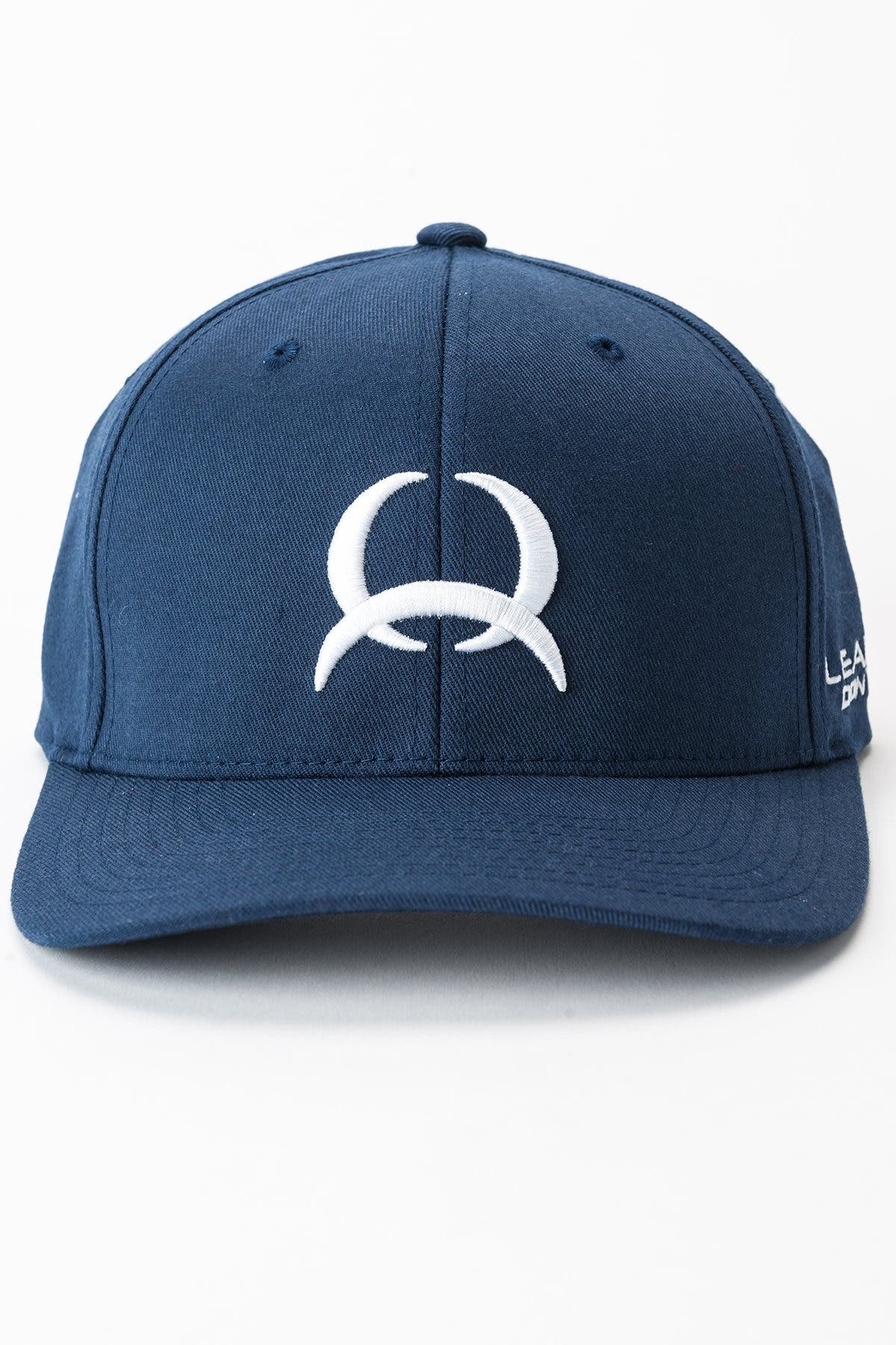 Cinch Men's Tech Logo Fitted Flex Fit Cap, Navy, L/XL