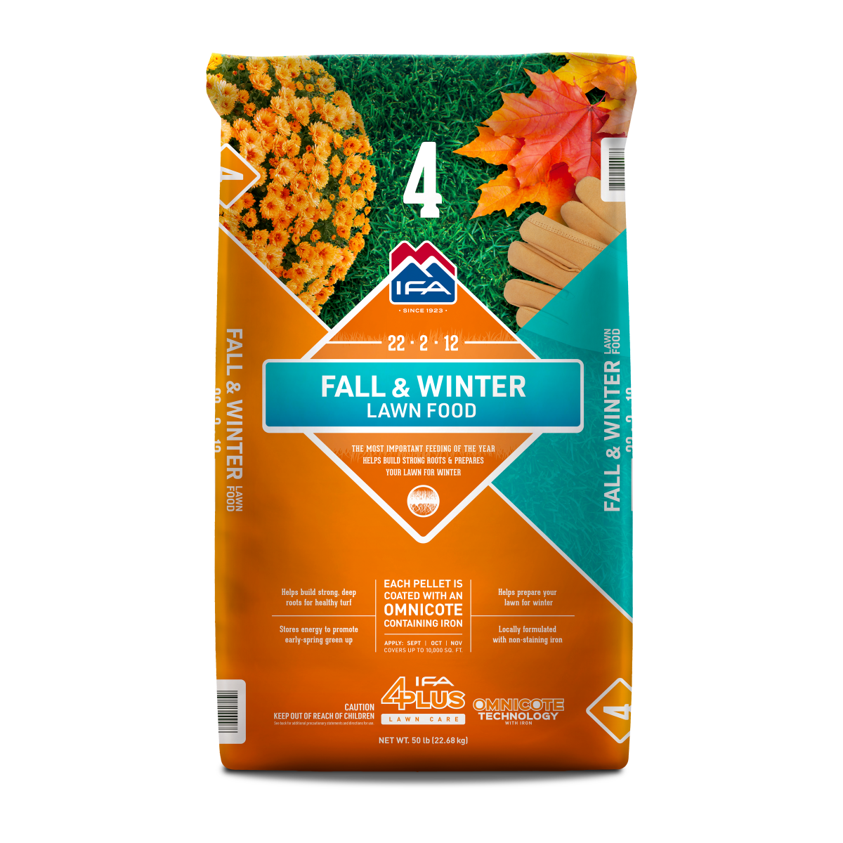 IFA Fall & Winter Lawn Fertilizer, 50 Lb. Bag, 22-2-12