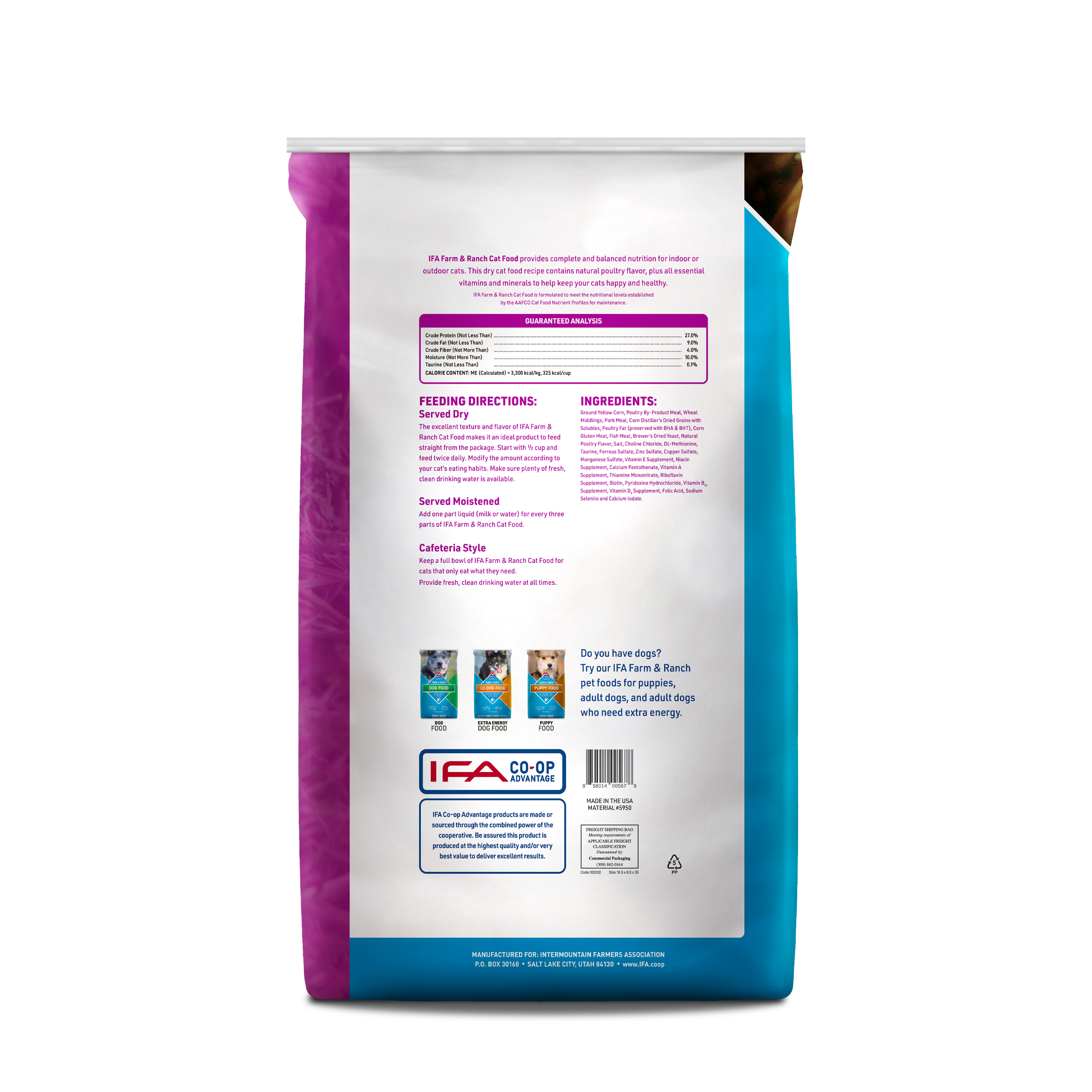 IFA Farm & Ranch Cat Food, 40 Lb.